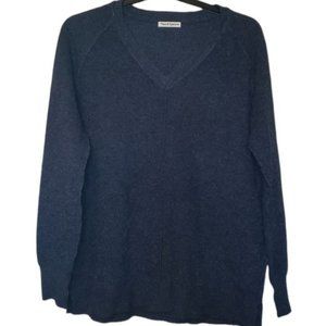 Theo & Spence Blue Oversized Waffle Knit Sweater Size XS